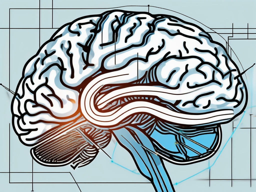 A brain with specific areas highlighted and electromagnetic waves targeting those areas