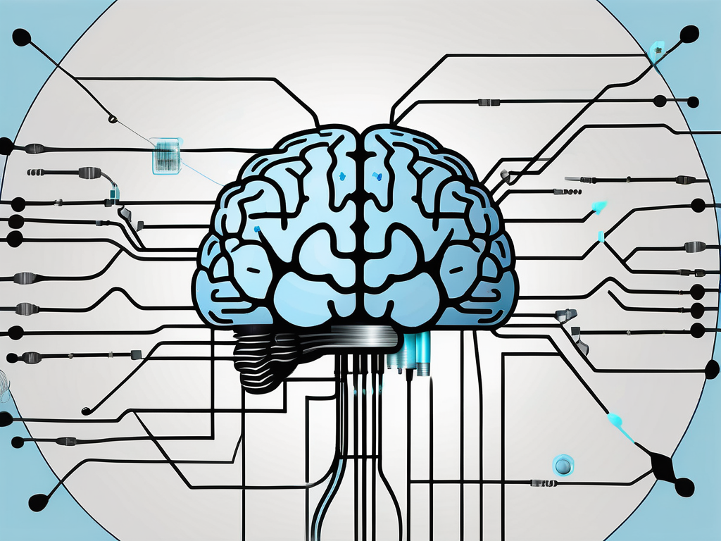 A human brain with electrodes inserted