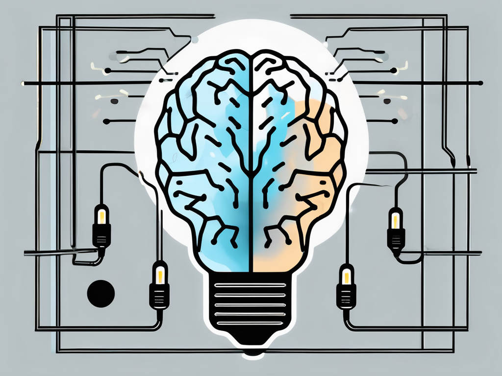 A brain connected to electrodes