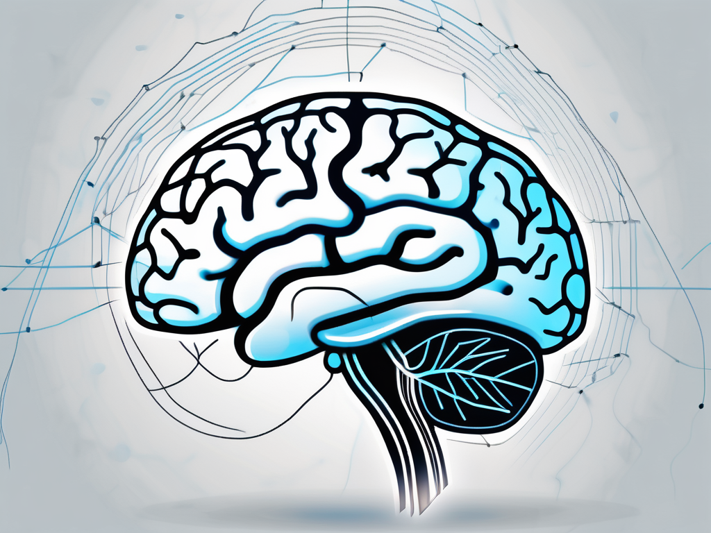 A human brain with various areas lighting up