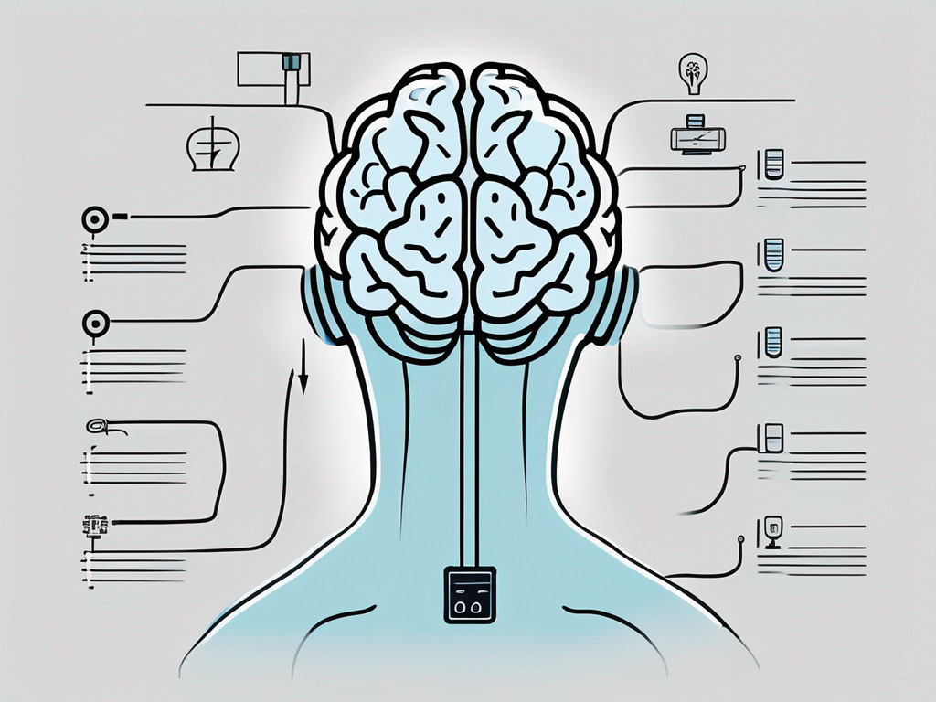 A brain with small electrical impulses