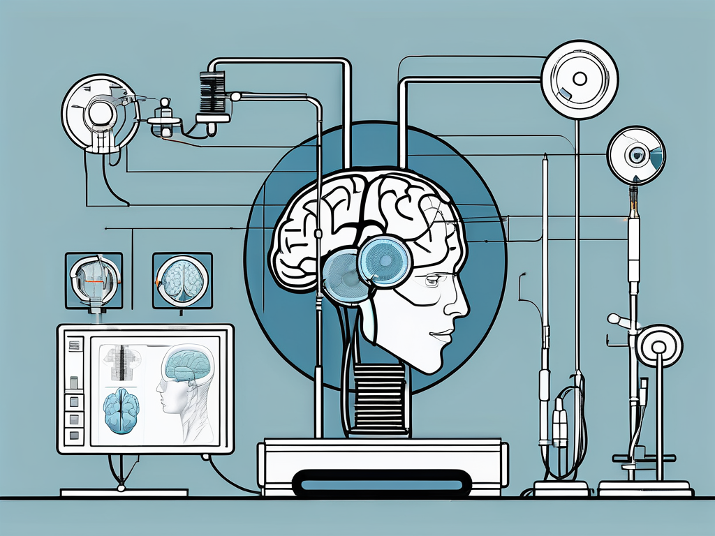 A deep brain stimulation machine with various technical components