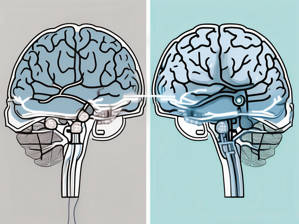 A brain with parkinson's disease showing the affected areas