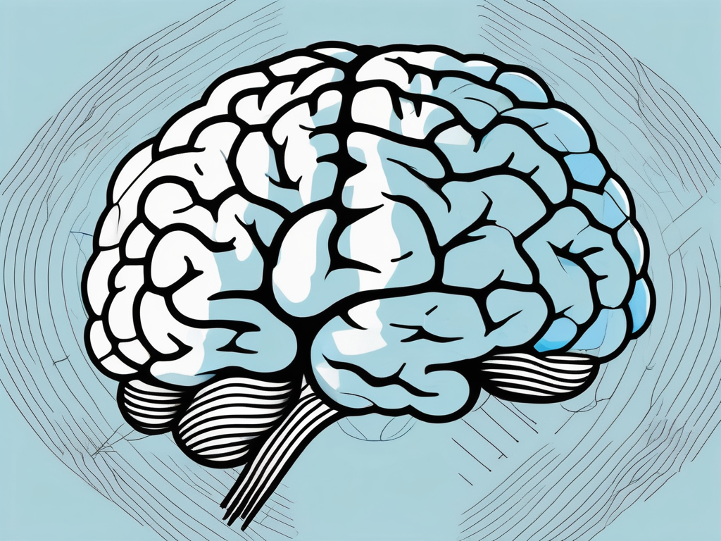 A brain with different sections highlighted and dull areas to represent lack of stimulation