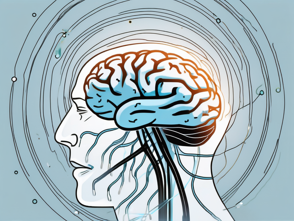 A brain with highlighted regions