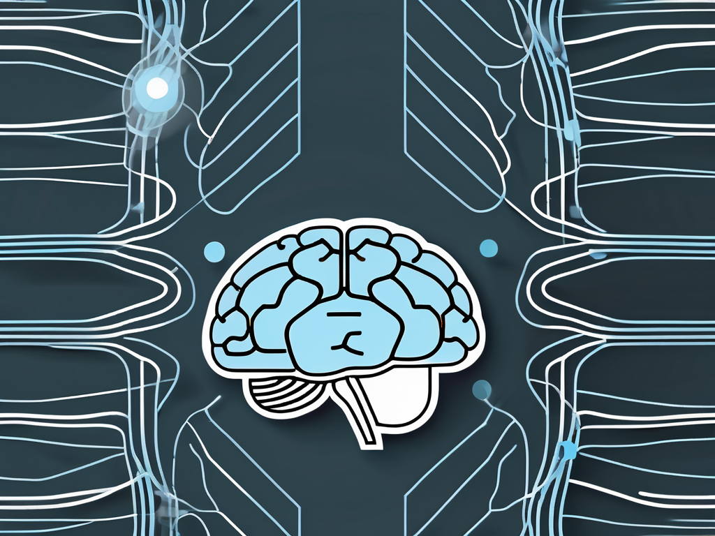 A brain with highlighted areas representing the deep brain stimulation targets for parkinson's disease