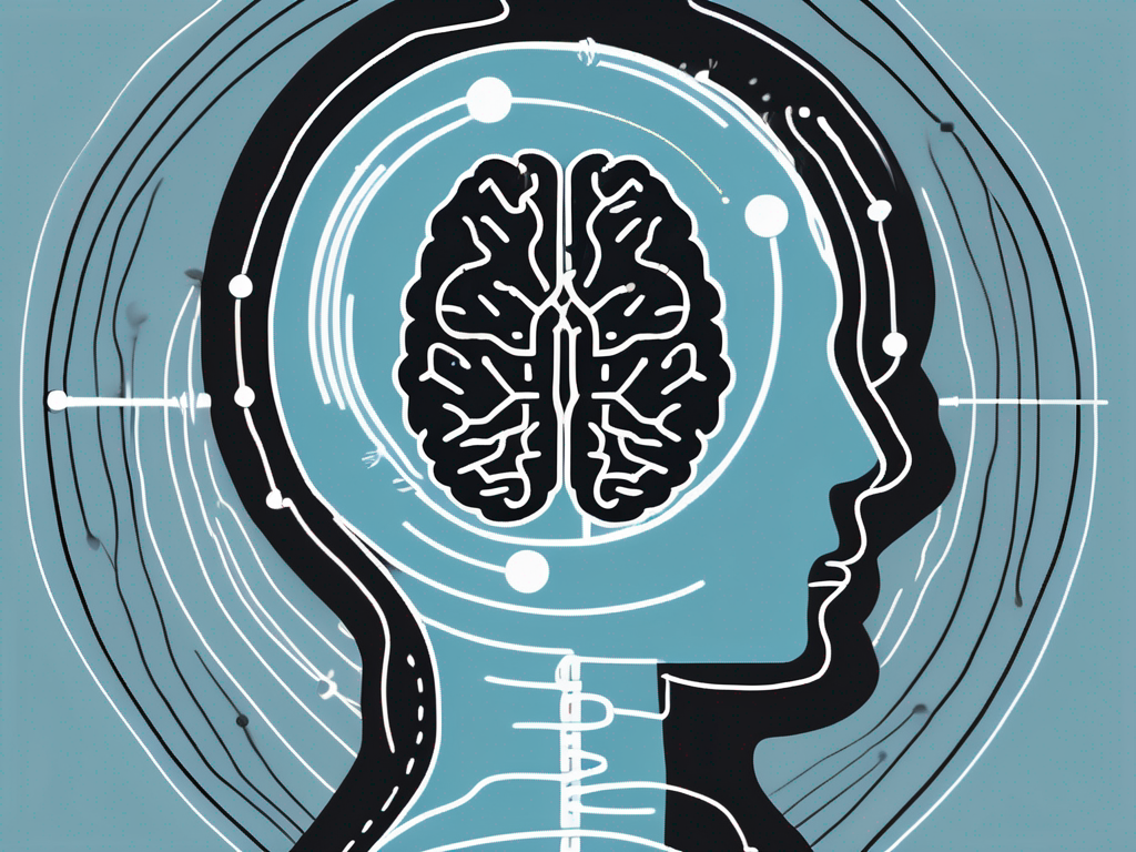 A brain with small electrical currents or pulses