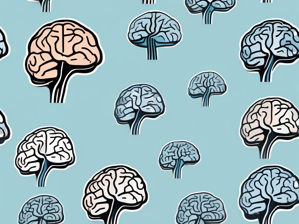 A human brain with different areas highlighted