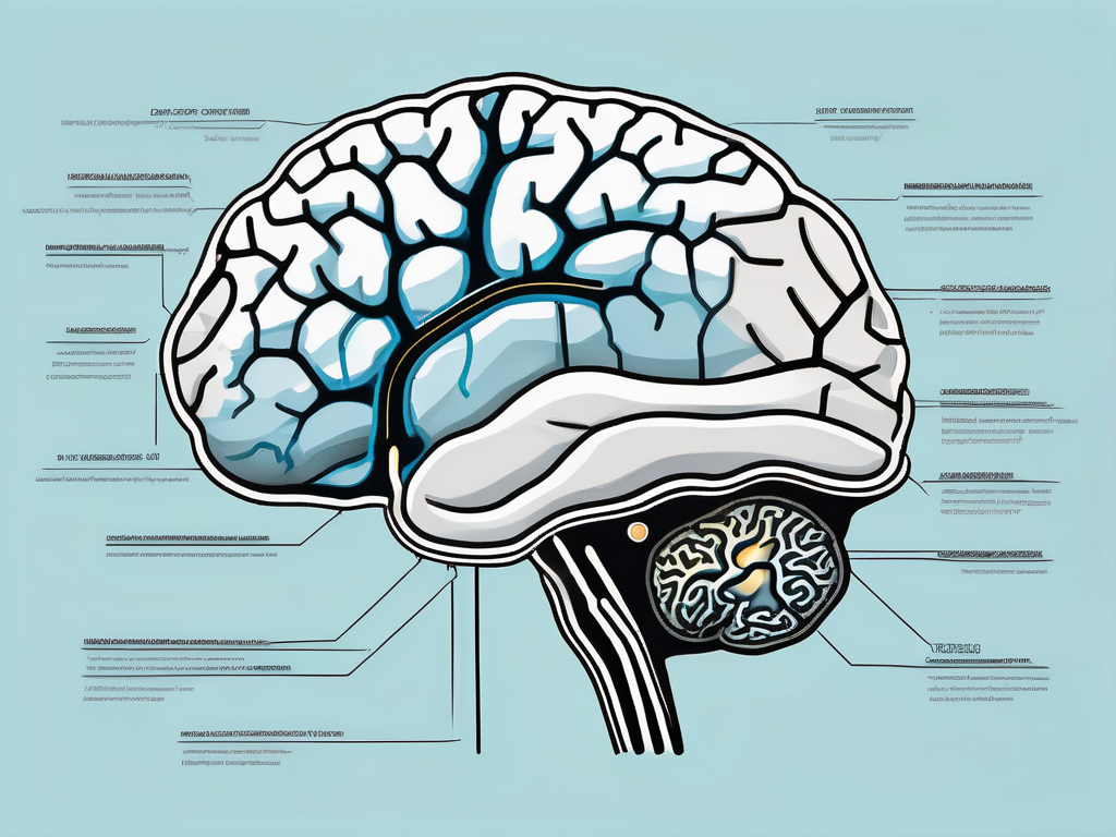 A cross-section of the human brain