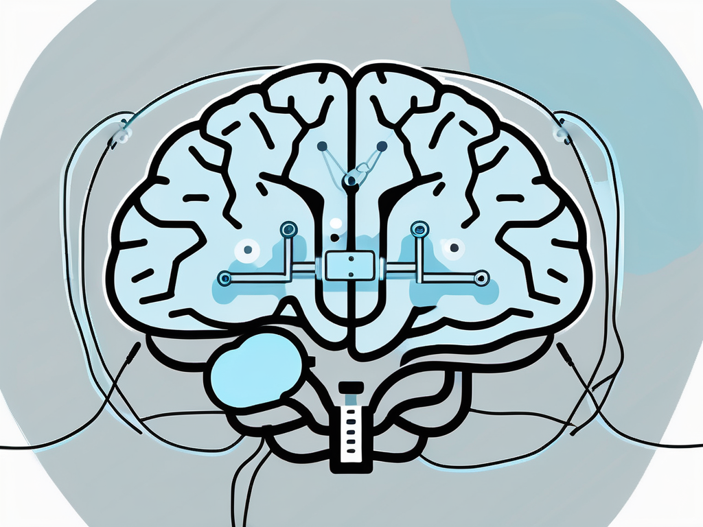 A human brain with highlighted areas