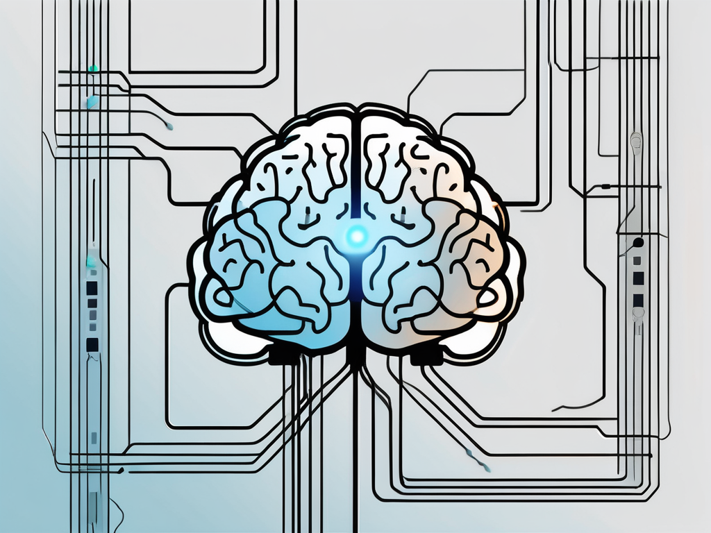 A brain with highlighted areas