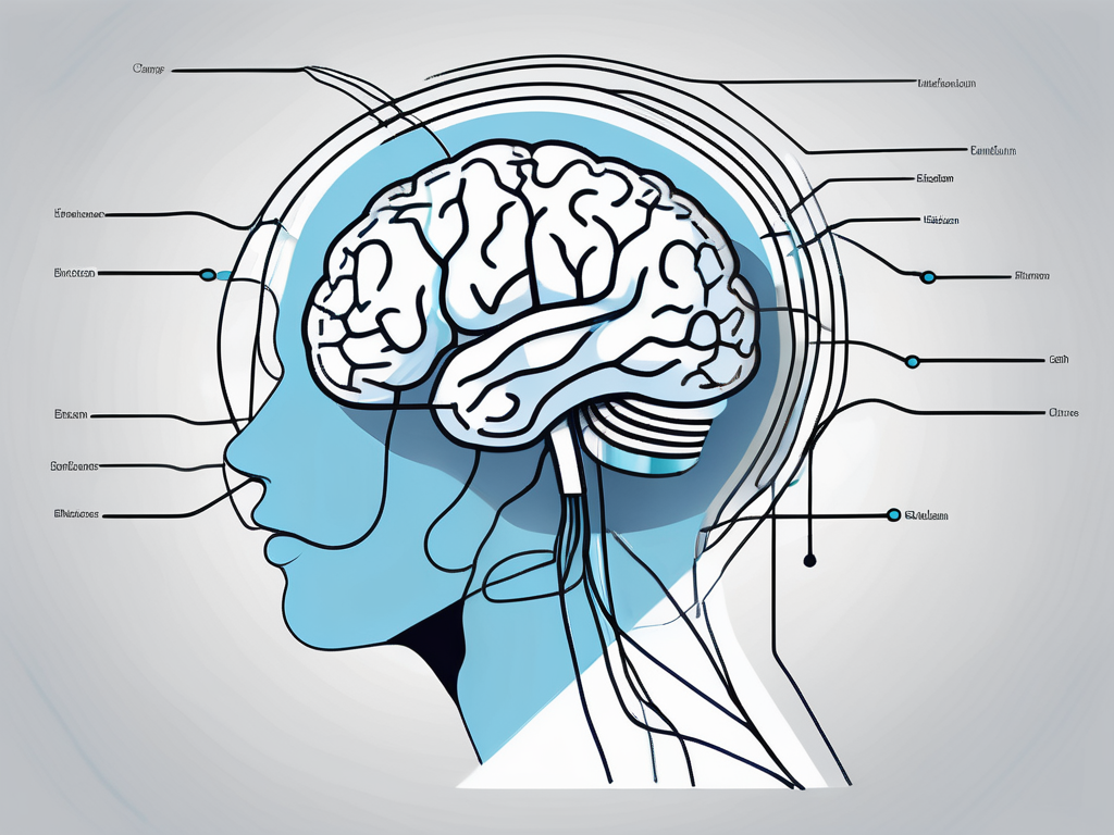 A brain connected to electrodes