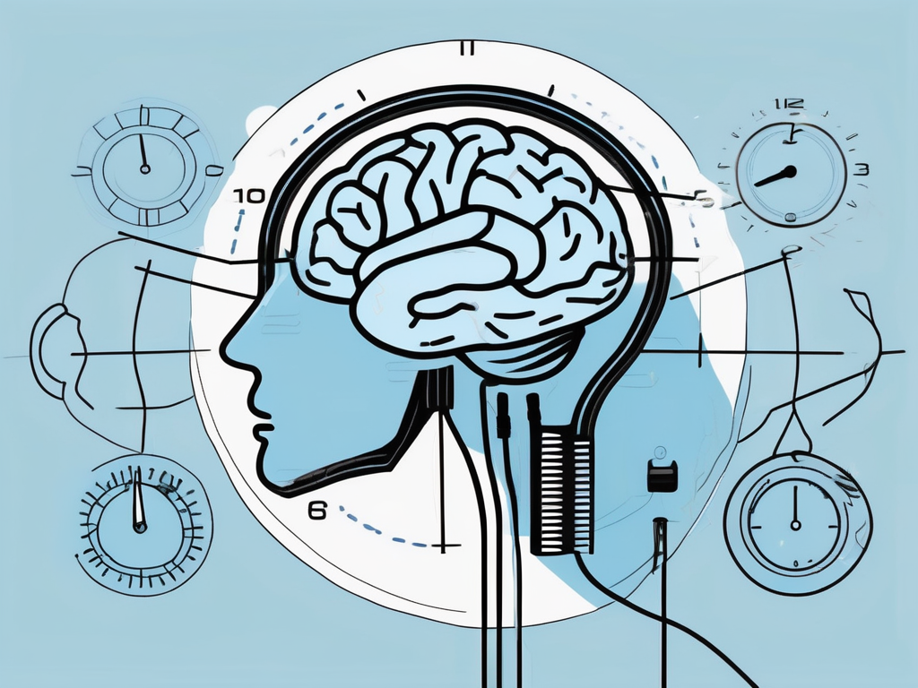 A brain with electrodes targeting specific areas