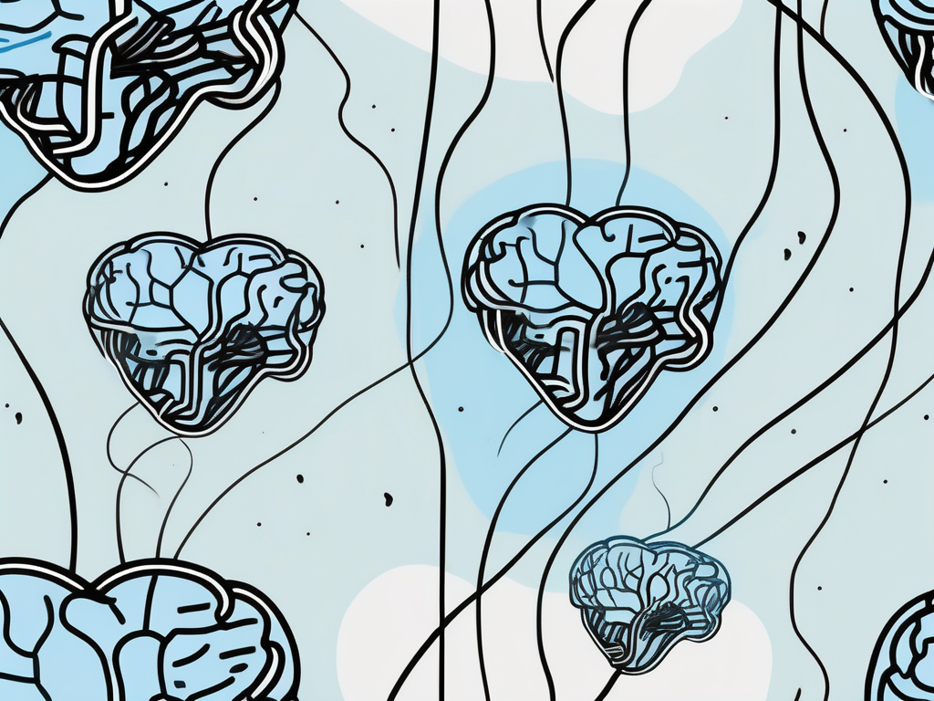 A heart and a brain connected by electrical pulses