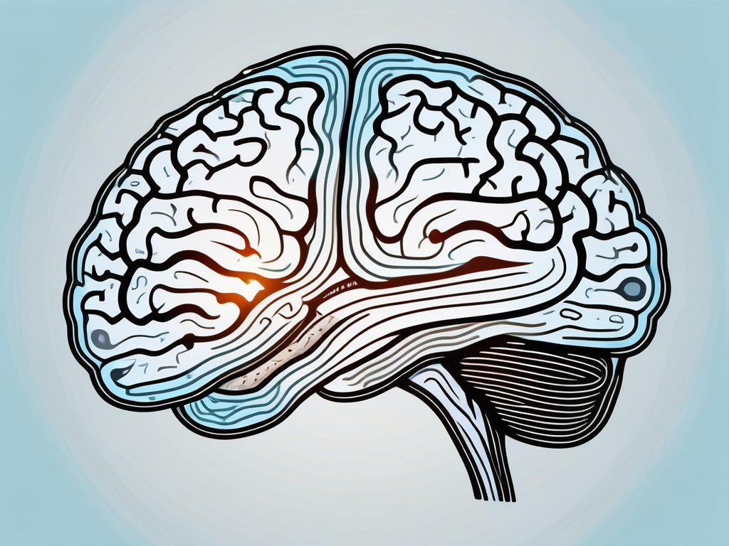 A human brain with the sensory cortex highlighted