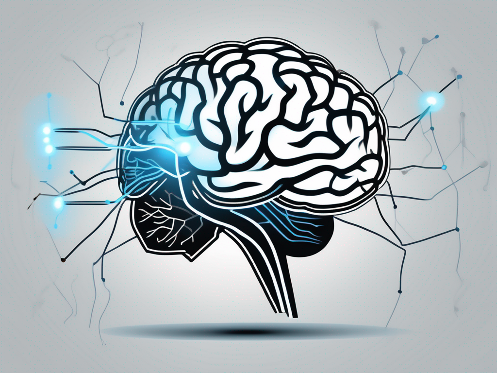 A brain with small electrical impulses