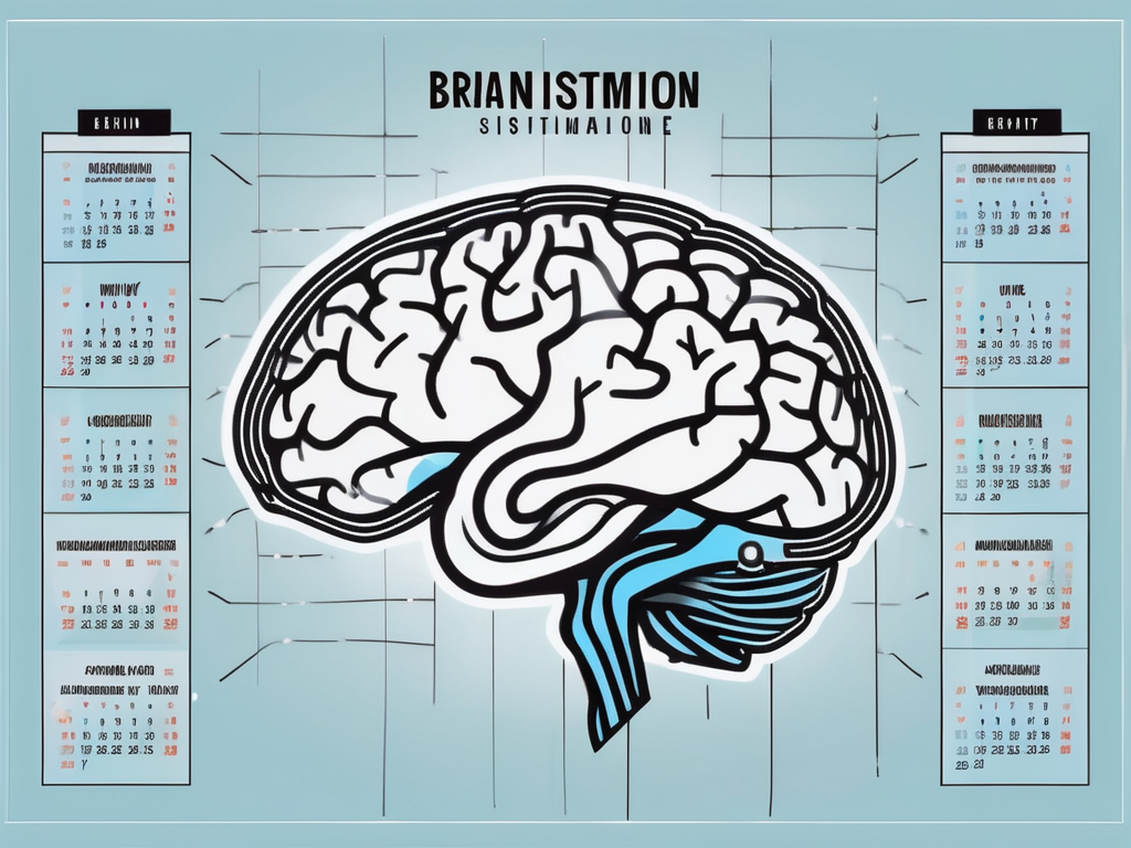 A brain with small electrical pulses emanating from it