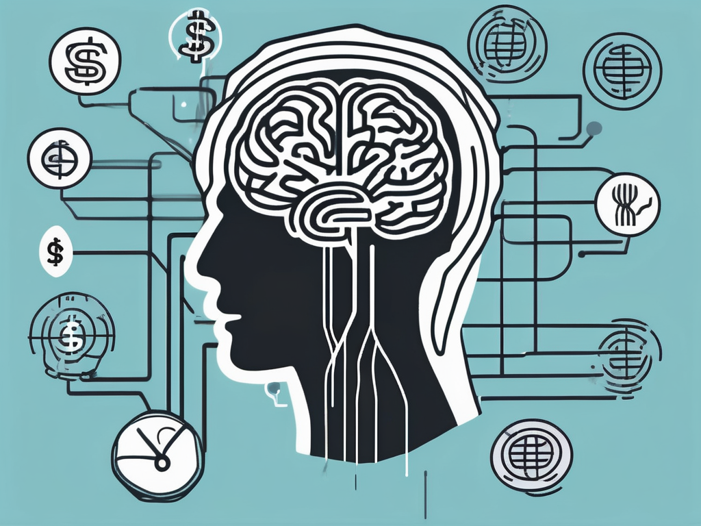 A brain with electronic signals being emitted from a small device