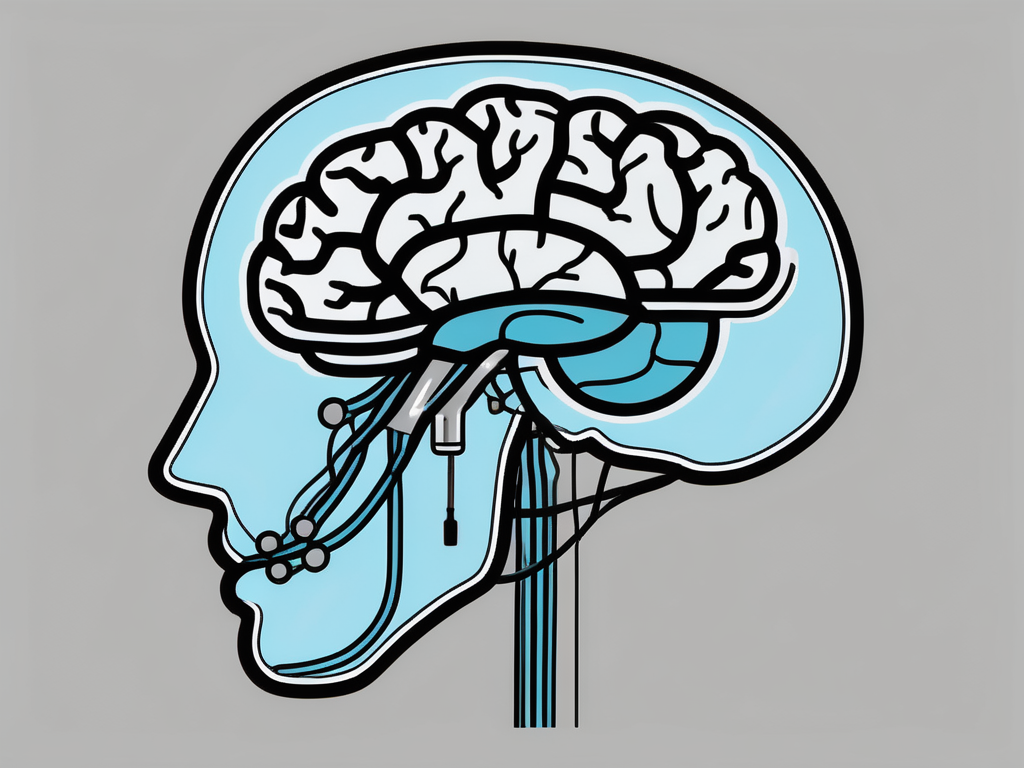 A brain with highlighted areas representing the regions affected by parkinson's disease