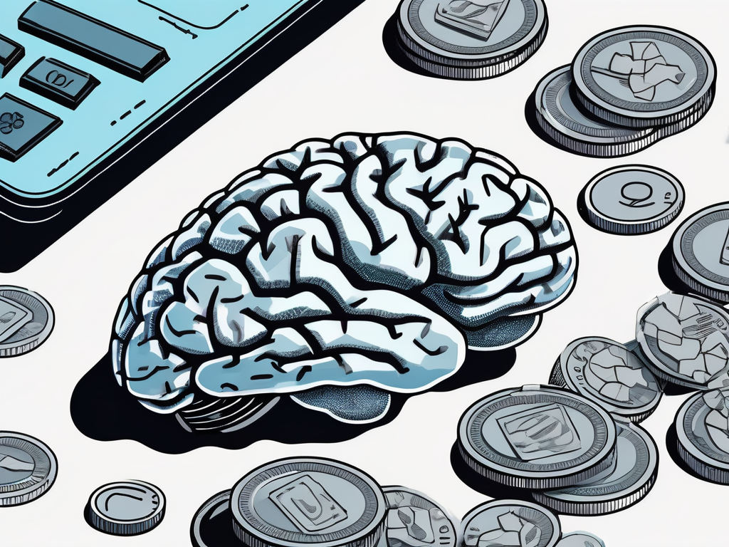 A deep brain stimulation device next to a pile of coins and bills