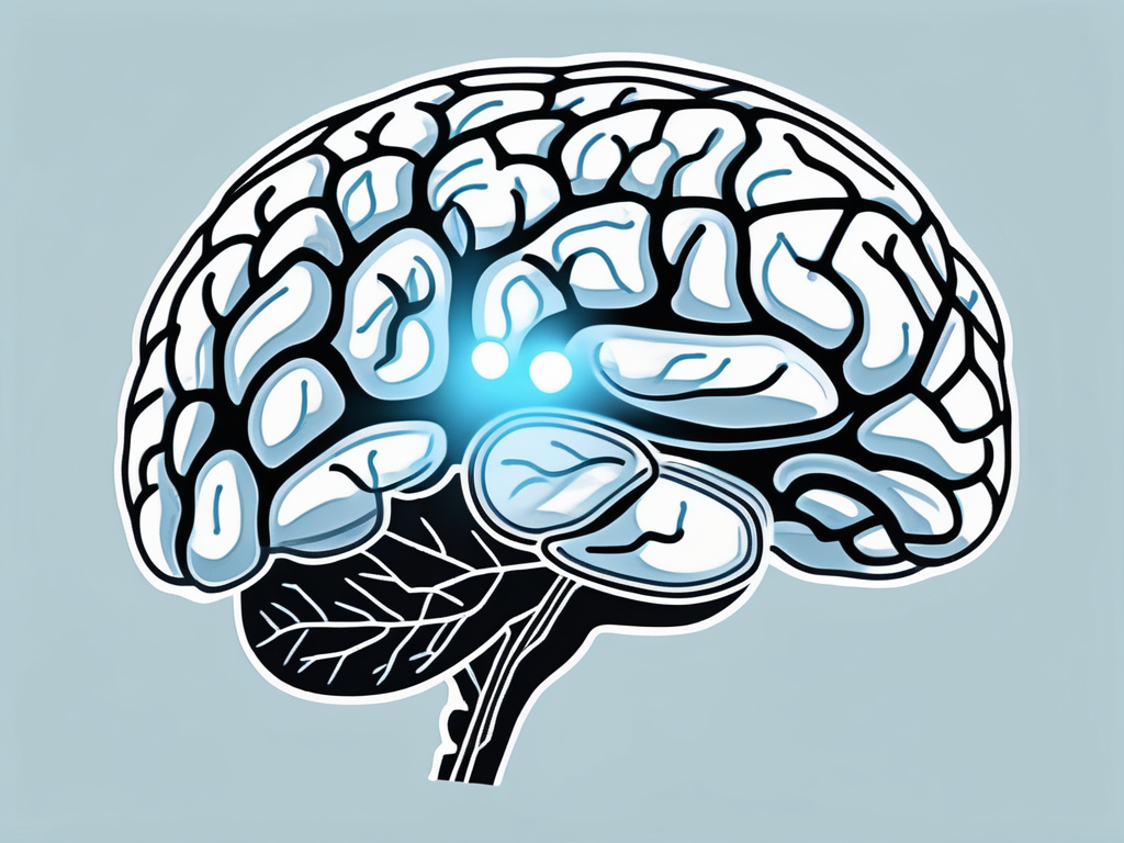 A brain with small electrical impulses targeting specific areas