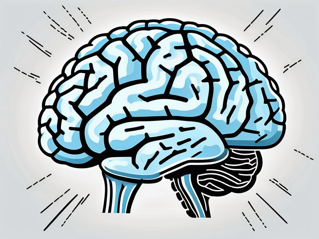 A human brain with highlighted areas indicating deep brain stimulation