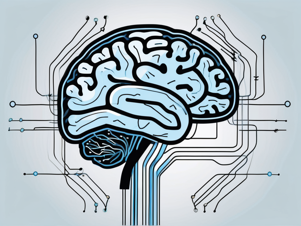 A human brain with various electrical currents flowing through it