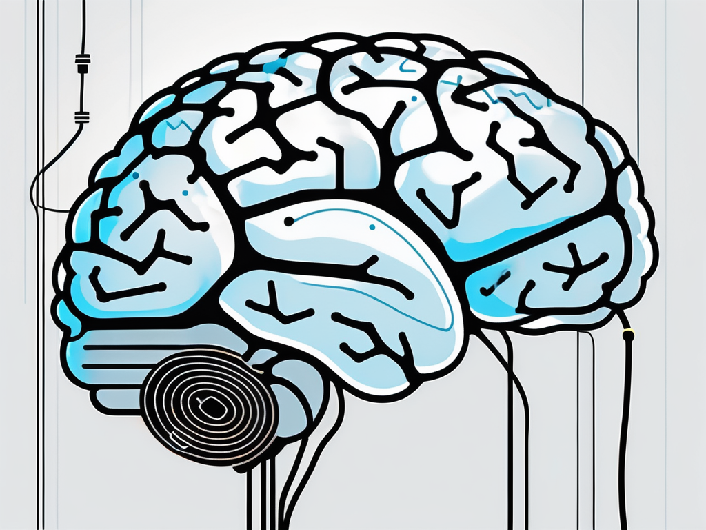 A brain with visible electrodes