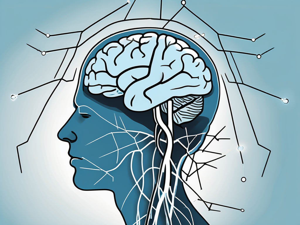 A human brain with highlighted areas where deep brain stimulation typically occurs