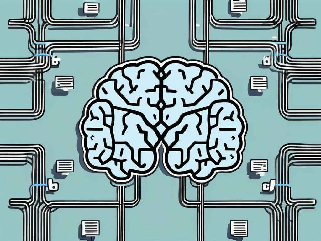 A brain with electronic impulses