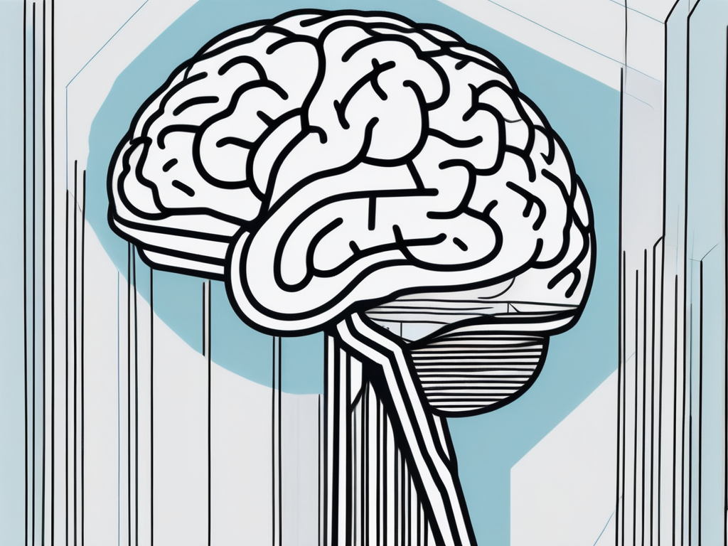 A brain highlighting the specific region responsible for arm stimulation