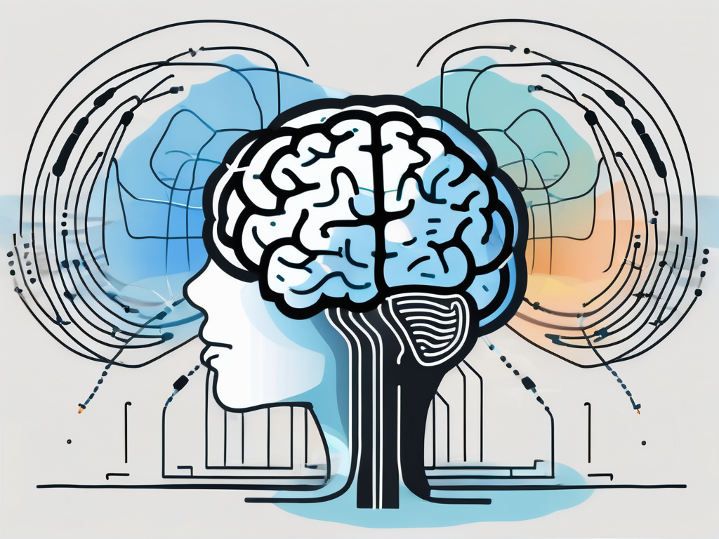 A brain with different colored areas to indicate various regions