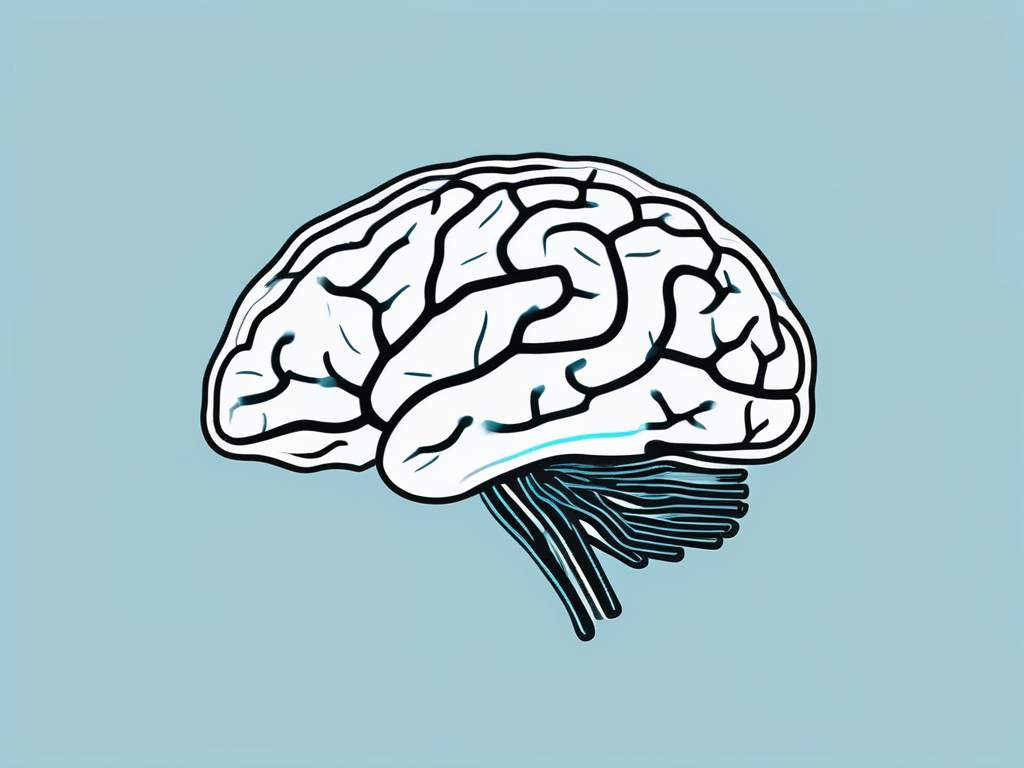 A brain with highlighted areas indicating stimulation