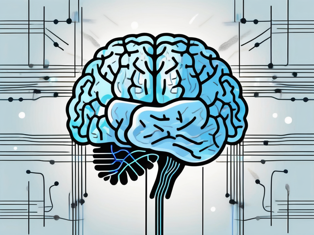 A brain with electrodes attached