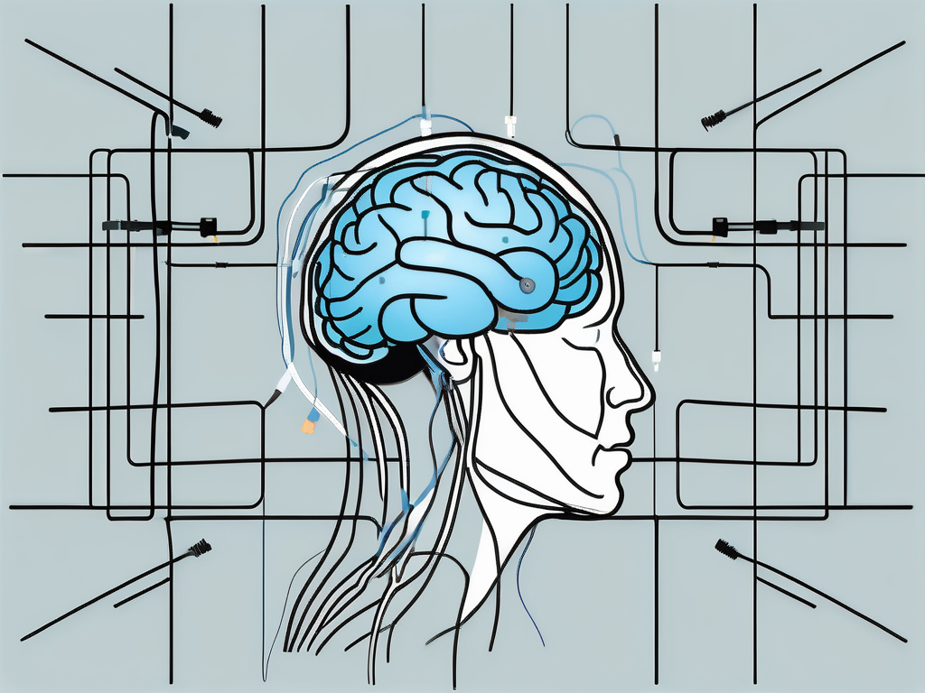 The brain with the basal ganglia highlighted