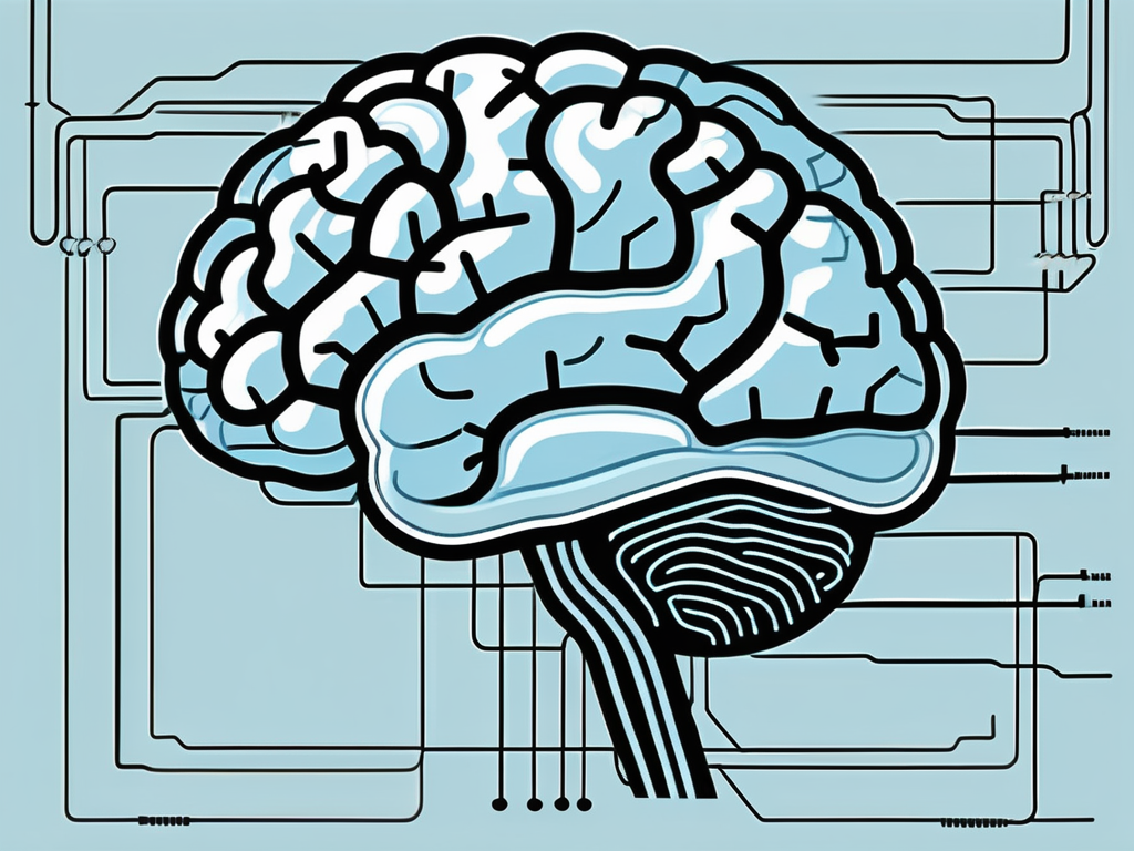 A brain with small electrical nodes