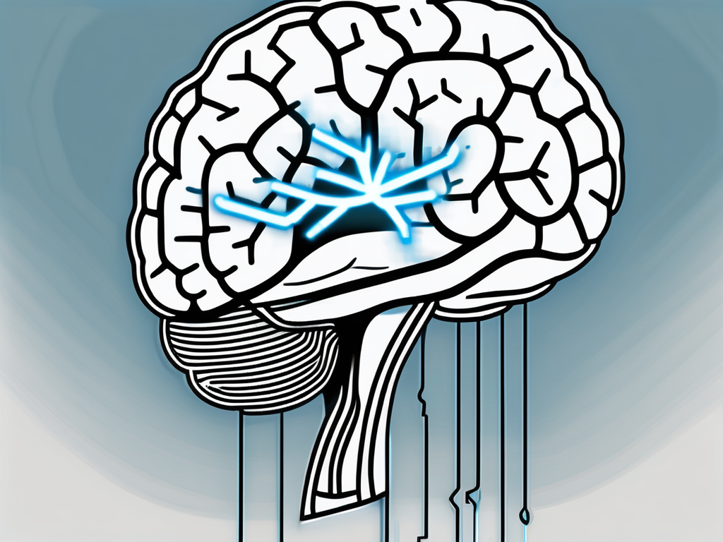 A human brain with highlighted areas that are typically affected by electrical stimulation