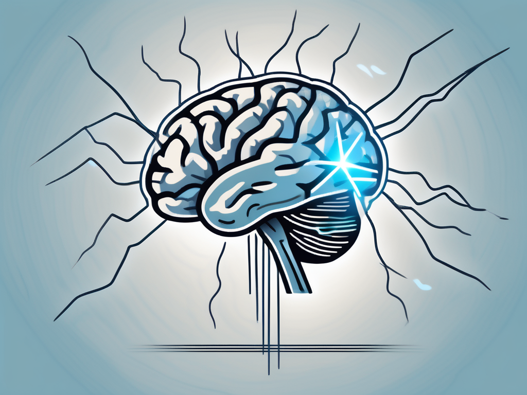 A brain with various areas lit up