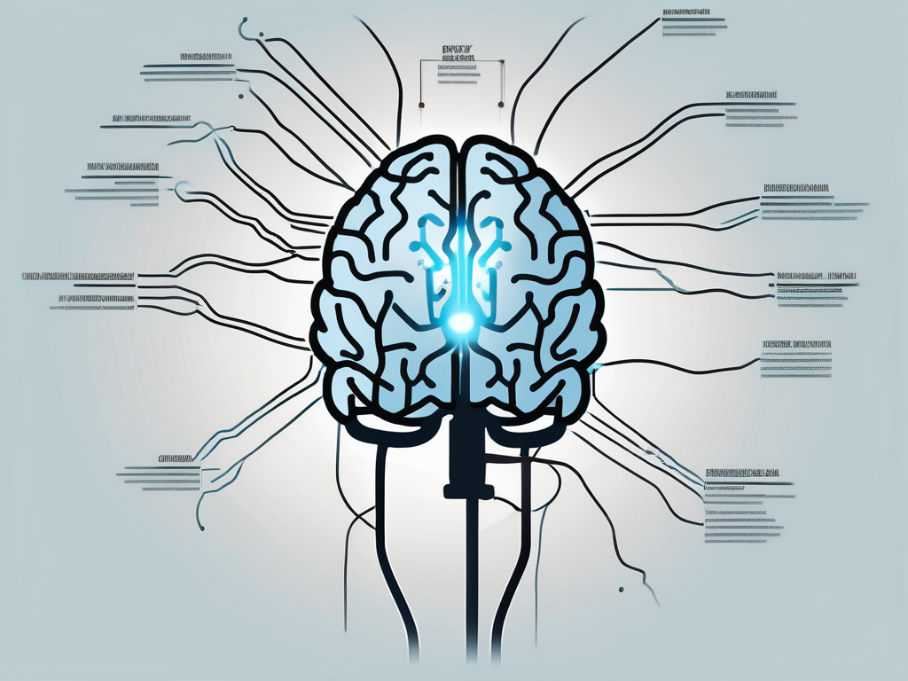 A human brain with highlighted areas