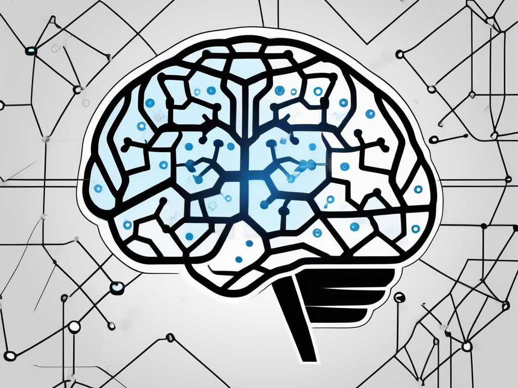 A brain with electrical symbols around it