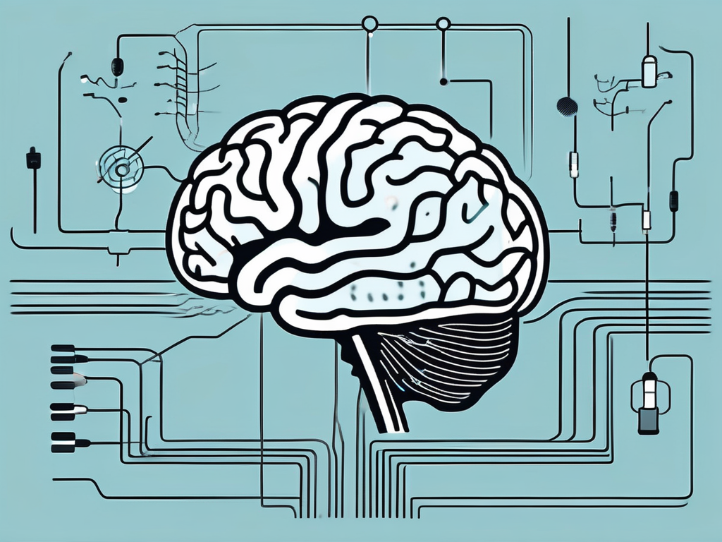 A brain with small electrical currents or pulses