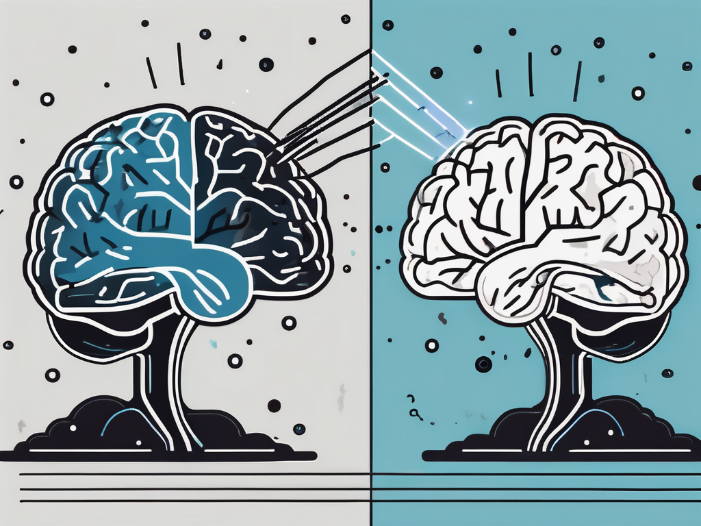 A brain divided into two parts