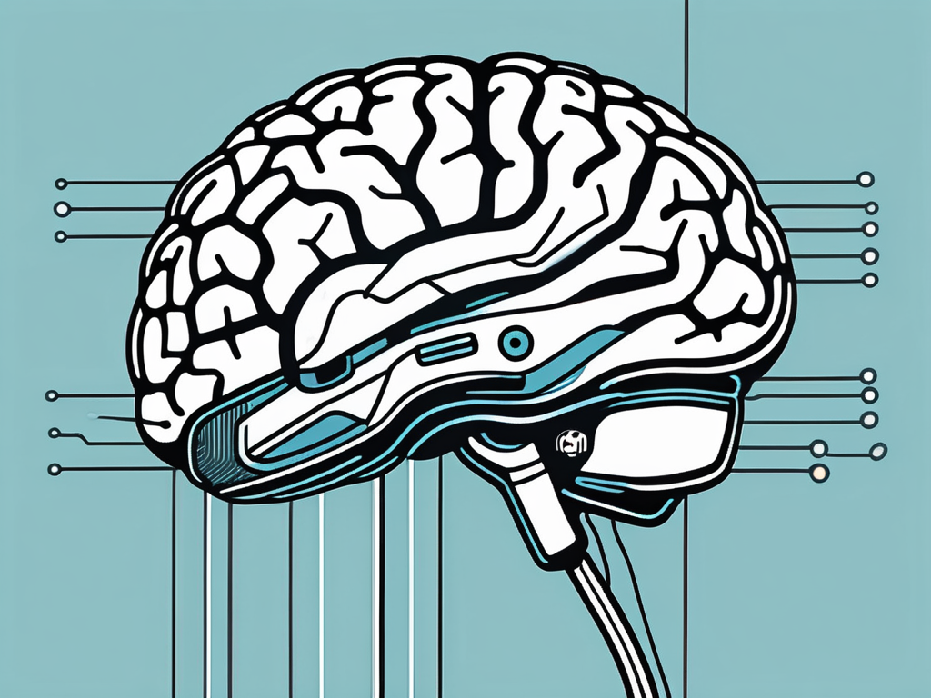 A brain with electronic impulses