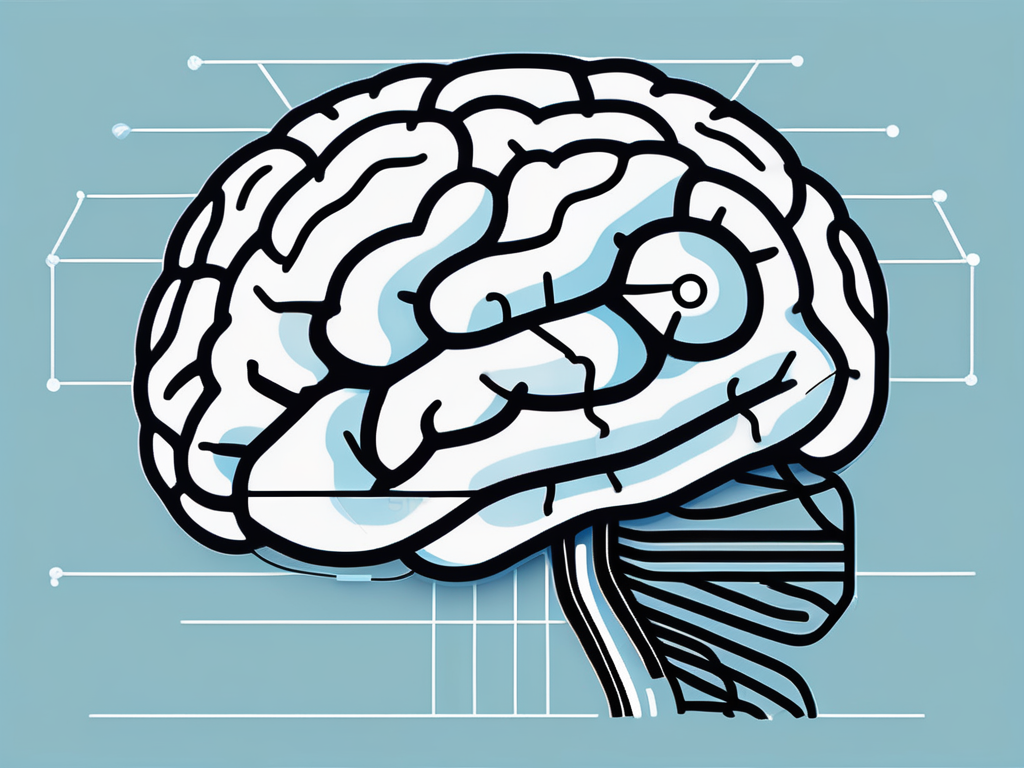 A brain with small electrical pulses or waves