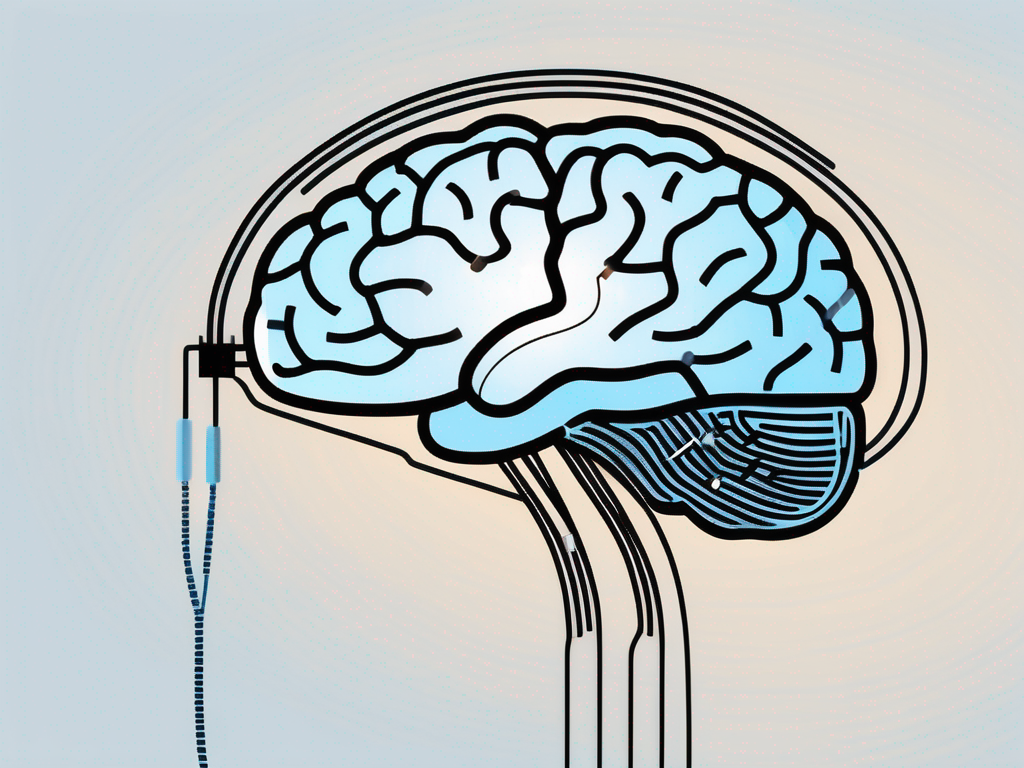 A brain with various highlighted areas