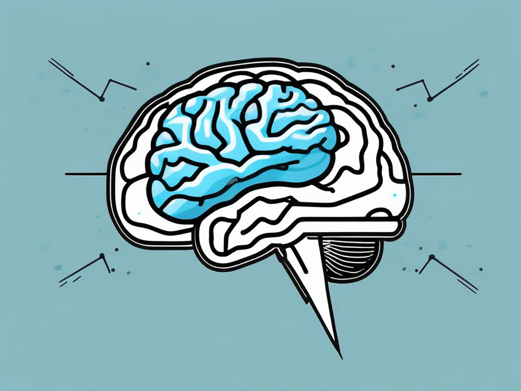 A brain with different areas lit up to represent resting state activity