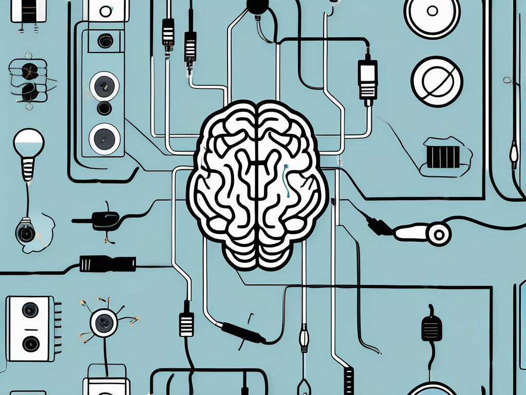 A brain connected to subtle electrical currents