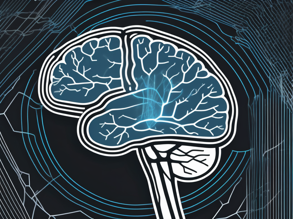 A brain with highlighted areas signifying the targeted regions in deep brain stimulation for parkinson's disease