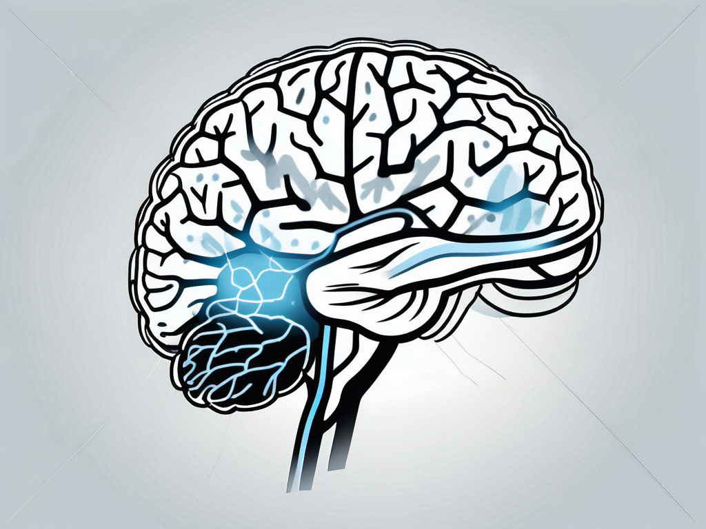 A brain highlighting the areas typically affected by stroke