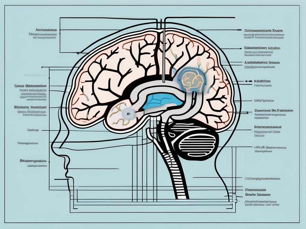 A human brain in cross-section